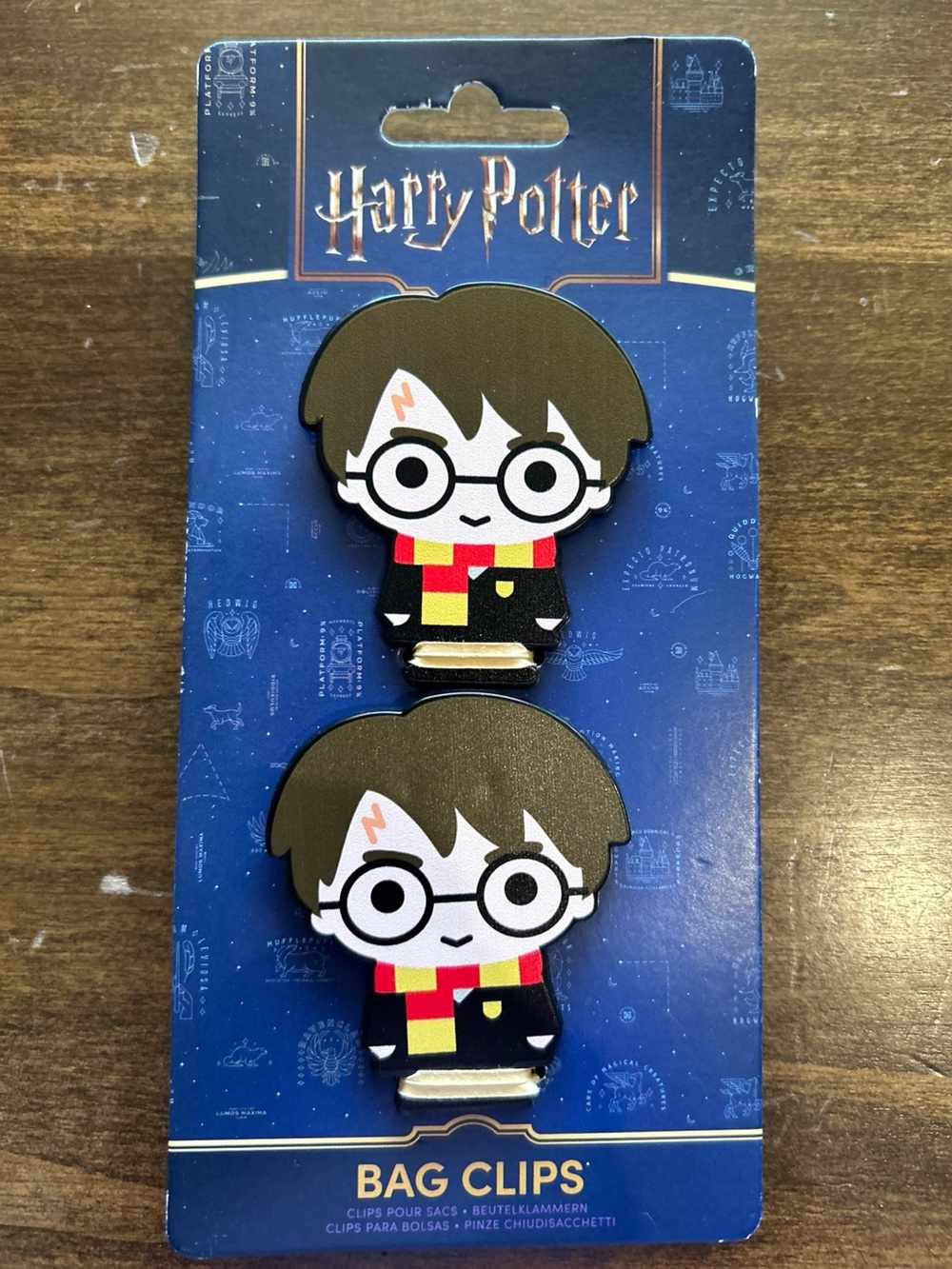 Harry Potter Chip Clips - Bag Clips Hogwarts Harry Potter - New!